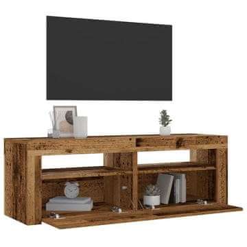 Vidaxl vidaXL Nočne omarice z LED osvetlitvijo, komplet 2 kosov, starinski les, 60x35x40 cm