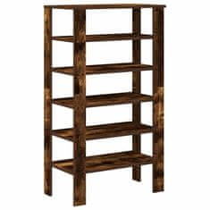 Vidaxl Regal za čevlje dimljen hrast 61x32x105 cm inženirski les