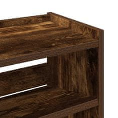 Vidaxl Regal za čevlje dimljen hrast 60x25x62 cm inženirski les
