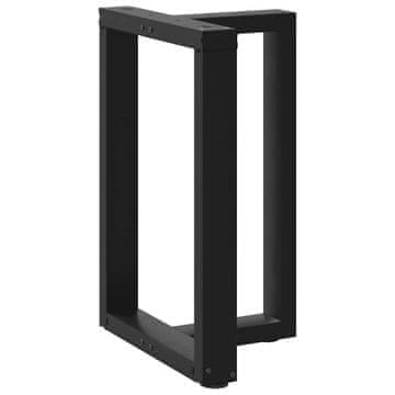 Vidaxl vidaXL Noge za jedilno mizo, 2 kosa, črne, 50x35x(72-73) cm, jeklo