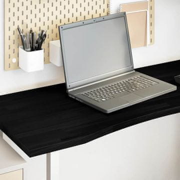 shumee vidaXL Mizna plošča temno rjava 120x50x2,5 cm trdna hrastovina