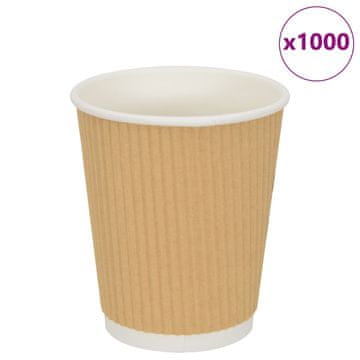 Vidaxl Papirnate skodelice za kavo 500 kosov 8oz 200ml Brown