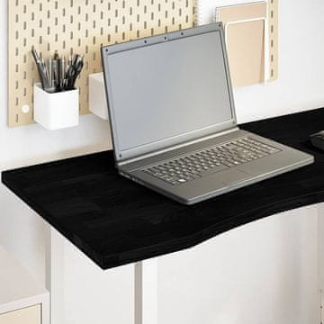 shumee vidaXL Mizna plošča temno rjava 100x50x2,5 cm trdna hrastovina