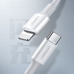 Ugreen Kabel MFi USB-C - iPhone Lightning 20 W 3 A 0,25 m - bel