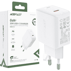 AceFast ACEFAST GAN USB TYPE C STENSKI POLNILNIK 30W, PD, QC 3.0, AFC, FCP BEL (A21 BEL)