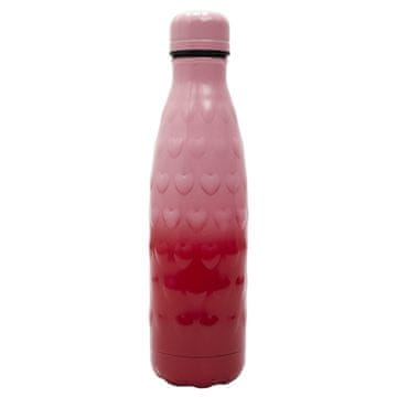 shumee Termo steklenica 500 ml roza in rdeči srčki