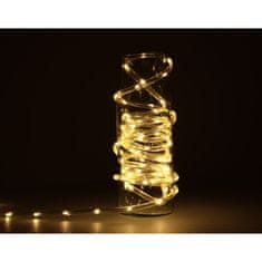 WOWO Toplo bela LED svetilka na nizu za balkon - LED svetilka na nizu 10m 100LED Toplo bela za balkon z 8 načini osvetlitve