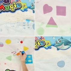WOWO XXL blok za slikanje z vodo - XXL blok za slikanje in risanje z vodo s štampiljkami in šablonami 100x80 cm