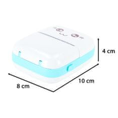 WOWO Mini termalni foto tiskalnik - Mini termalni foto tiskalnik Drukotek z USB kablom - moder