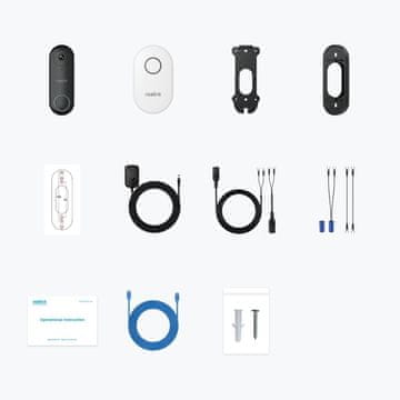 Reolink Reolink D340W video domofon 5MP, Wi-Fi 2.4/5 GHz, zaznavanje oseb, dvosmerni zvok, bela/črna