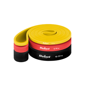 shumee Komplet 3 vadbenih trakov za power band, odpornih trakov za fitnes vadbo, Rebel