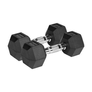 shumee Litoželezne gumirane ročice HEX 2x7kg Rebel heksagonalni set 14kg SOLID