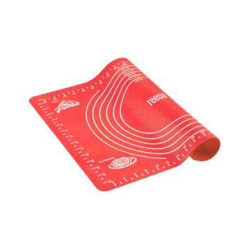 shumee Silikonska deska za pecivo 40x30 cm rdeč Teesa merilni trak