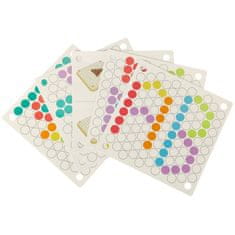 WOWO Montessori Mosaic Puzzle - Montessori Mosaic Puzzle iz koralnih kroglic, 77 kosov - izobraževalni izdelek