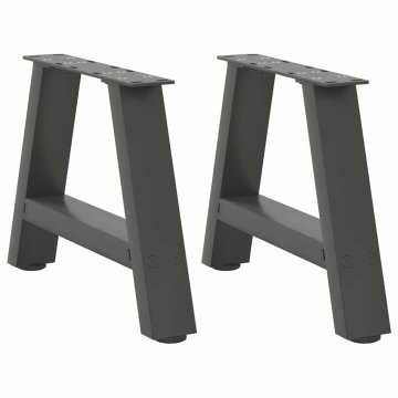 shumee vidaXL Noge kavne mizice A-oblika 2 kosa antracit 30x(30-31) cm jeklo