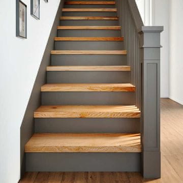 shumee vidaXL Podloge za stopnice 4 kosi rjave 80x30x2 cm trdna hrastovina