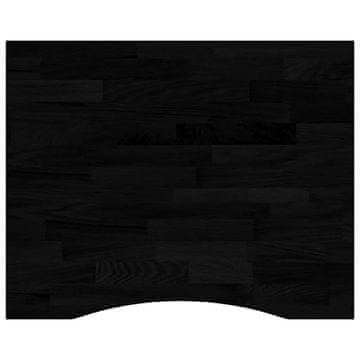 Vidaxl Mizna plošča temno rjava 100x80x2,5 cm trdna hrastovina