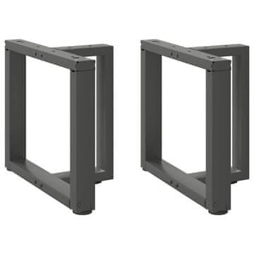 Vidaxl Noge za klubsko mizico v obliki črke T 2 kosa antracit 50x25x(42-43) cm jeklo