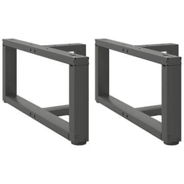 Vidaxl vidaXL Noge za klubsko mizico, 2 kosa, antracit, 70x25x(30-31) cm