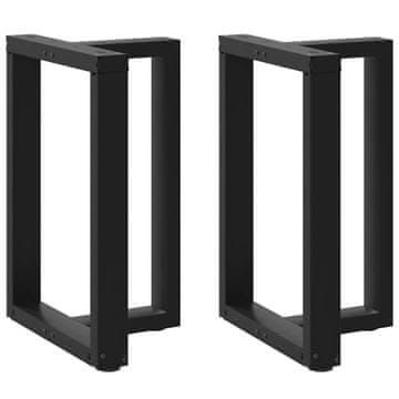 Vidaxl vidaXL Noge za jedilno mizo, 2 kosa, črne, 60x35x(72-73) cm, jeklo