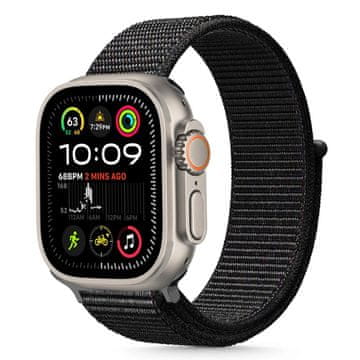 Tech-protect Nylon pašček za Apple Watch 44/45/46/49mm, black