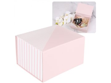 sarcia.eu Roza škatla za darila/dekoracijo z magnetom 180x130x110 mm