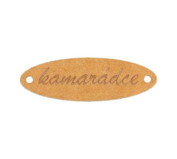 Papir z našitki "Prijateljstvo" - komplet 6 kosov - 40x13 mm
