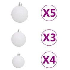 Vidaxl Umetna novoletna jelka 150 LED diod in komplet bučk 150 cm