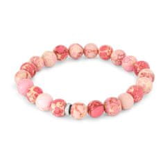 Zapestnica iz perl iz cesarskega jaspisa MINK128/17