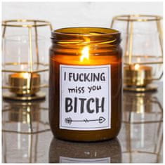 Svíčka Mad Candle, I fucking miss you bitch, I fucking miss you bitch, 360 g
