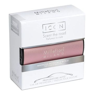 Millefiori Milano Vůně do auta Icon, Magnolia Blossom & Wood, Květy magnólie a dřevo, Icon