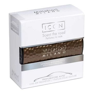 Millefiori Milano Vůně do auta Icon Metal, Sandalo Bergamott, Santalové dřevo a bergamot, Icon Metal