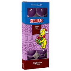 Haribo Čajové svíčky vánoční, Berry Mix, Lesní ovoce, 10 ks, vánoční design