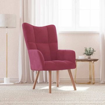 Vidaxl vidaXL Fotelj, vinsko rdeč, oblazinjen z žametom