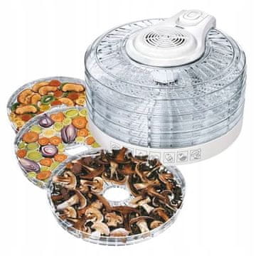 shumee Sušilnik za gobe, sadje, zelenjavo, meso, 400 W, 5 sit, 33 cm