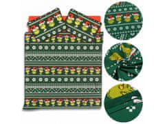 sarcia.eu Grinch zelena posteljnina, bombažna Božična posteljnina 200x220 cm
