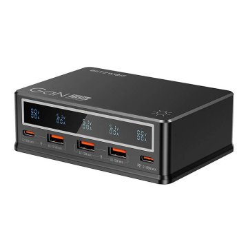 Blitzwolf Blitzwolf BW-i9 110W PD omrežni polnilec 3xUSB-A, 2xUSB-C (črn)