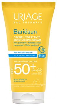Uriage Vlažilna krema za sončenje za občutljivo kožo SPF 50+ Bariesun (Moisturizing Cream) 50 ml