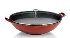 Kela Litoželezni vok s pokrovom CALIDO 36 cm rdeč KL-11947