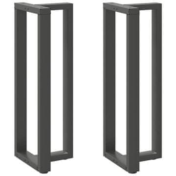 Vidaxl Noge za barsko mizo v obliki črke T 2 kosa antracit 40x35x(110-111) cm jeklo