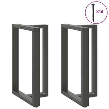 Vidaxl vidaXL Noge za barsko mizo, 2 kosa, antracit, 60x35x(90-91) cm, jeklo