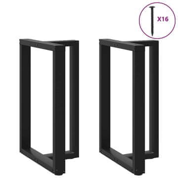 Vidaxl Noge za barsko mizo v obliki črke T, 2 kosa, črne, 60x35x(90-91) cm, jeklo