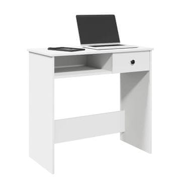 Vidaxl vidaXL Pisalna miza, bela, 80x40x75 cm, material na osnovi lesa