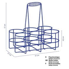 Kela Nosilec za steklenice LOOP 31x21x31 cm krom KL-49880