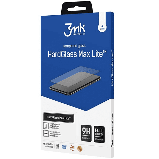 3MK ONEPLUS 8T/9 BLACK - 3MK HARDGLASS MAX LITE