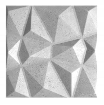 shumee Dekorativne stenske plošče sive 50x50 cm, pakiranje 8 kosov