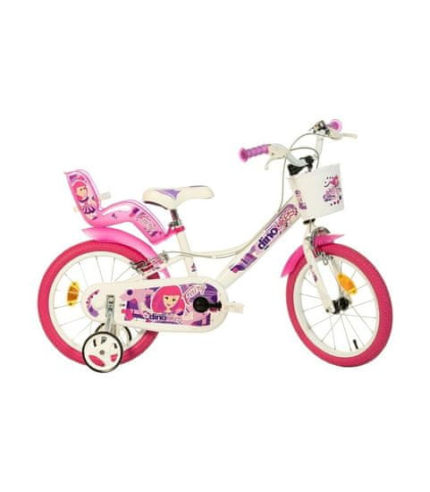 Dino bikes Otroško kolo Dino Bikes 16" Belo z rožnatim tiskom