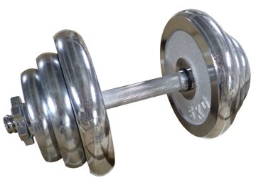 ACRAsport enoročna kromirana nakladalna ročica 20 kg - 25 mm