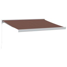 Vidaxl Ročna tenda 3 x 2,5 m Rjava 100% poliester