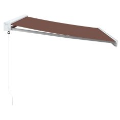 Vidaxl Ročna tenda 3 x 2,5 m Rjava 100% poliester